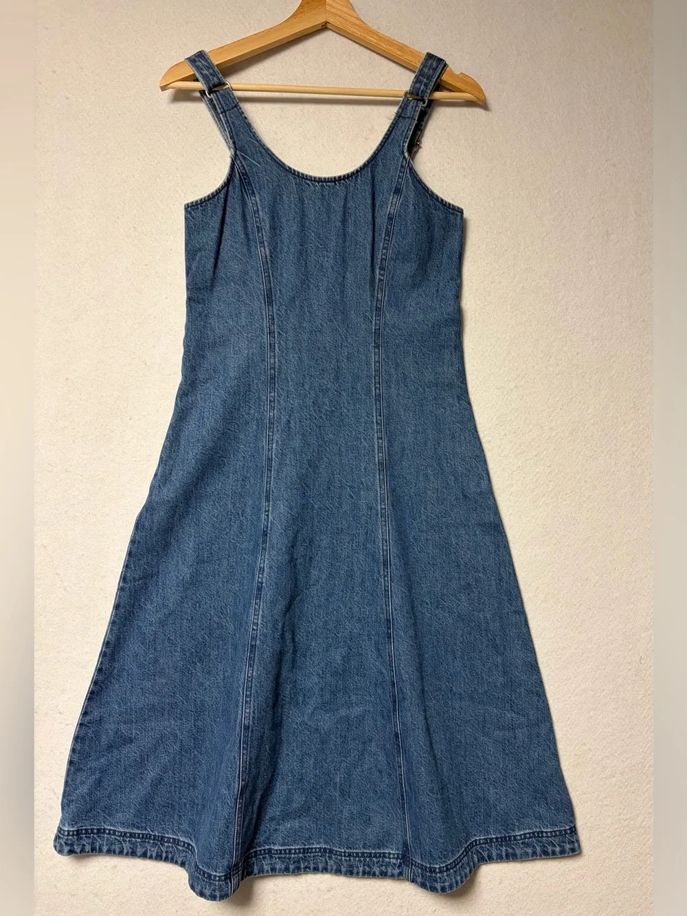 Madewell Denim Midi Dress XXS Adjustable Straps Fit & Flare NWT Fair Trade